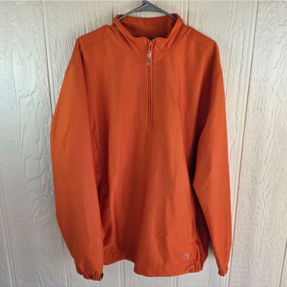 Ashworth Men's Bright Orange Quarter-Zip Pullover Sweater, Size XL